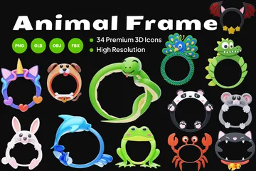 Moldura Animal Pacote de Icon 3D