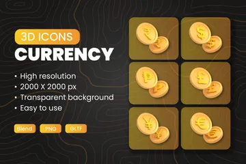 Monedas Paquete de Icon 3D
