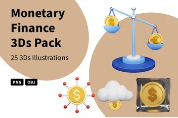 Monetary Finance 3D Icon Pack