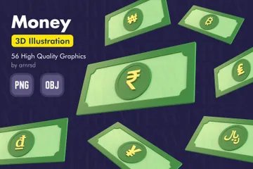 Money 3D Icon Pack