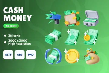 Money 3D Icon Pack