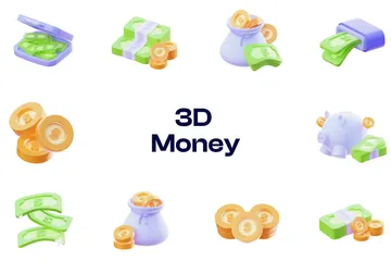 Money 3D Icon Pack