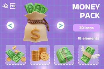 Money 3D Icon Pack