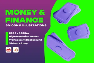 Money 3D Icon Pack