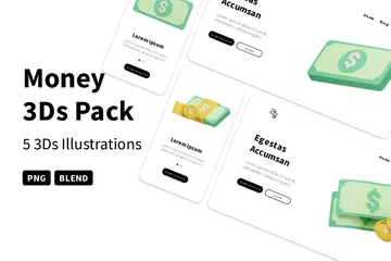 Money 3D Icon Pack