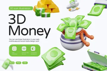 Money 3D Icon Pack