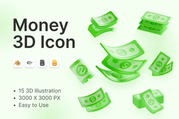 Money 3D Icon Pack