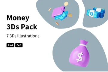 Money 3D Icon Pack