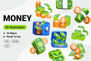 Money 3D Icon Pack