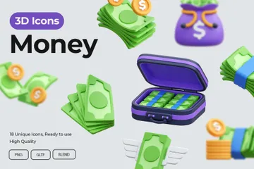 Money 3D Icon Pack