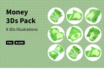 Money 3D Icon Pack