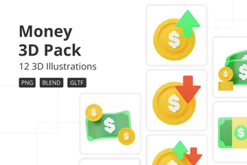 Money 3D Icon Pack