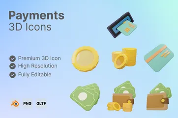 Money 3D Icon Pack