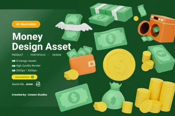 Money 3D Icon Pack