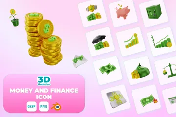 MONEY AND FINANCE 3D Icon Pack