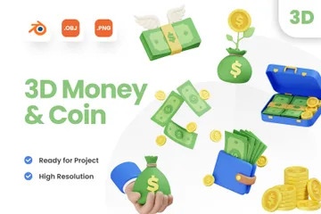 Money & Coin 3D Icon Pack