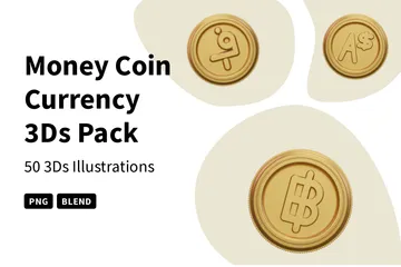 Money Coin Currency 3D Icon Pack