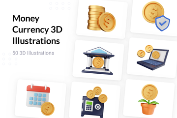 Money Currency 3D Illustration Pack