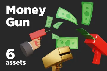 Money Gun 3D Icon Pack