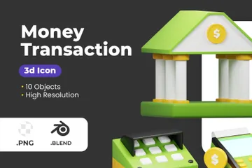 Money Transaction 3D Icon Pack