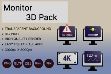 Monitor Pacote de Icon 3D