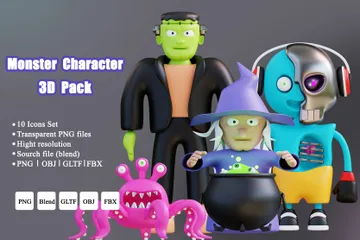 Monster 3D Icon Pack