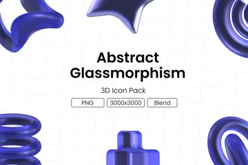 Morphisme abstrait du verre Pack 3D Icon