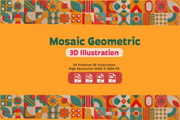 Mosaic Geometric 3D Icon Pack