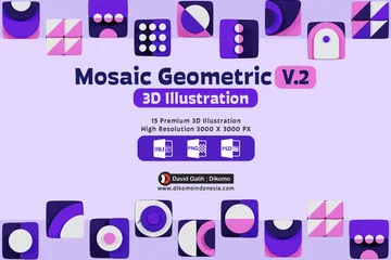 Mosaic Geometric V2 3D Icon Pack