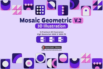 Mosaik Geometrisch V2 3D Icon Pack