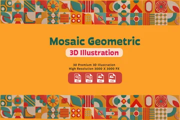 Mosaïque Géométrique Pack 3D Icon