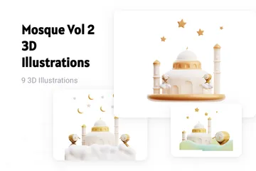 Mosque Vol 2 3D Illustration Pack