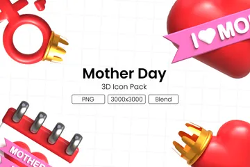 Mother Days 3D Icon Pack