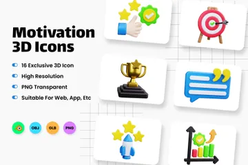 Motivation 3D Icon Pack