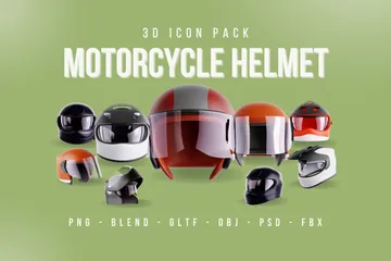 Motorradhelm 3D Icon Pack