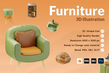 Mobília Pacote de Icon 3D