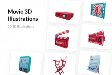 Movie 3D Illustration Pack