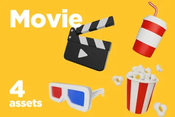 Movie 3D Icon Pack