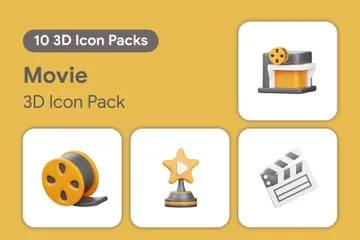 Movie 3D Icon Pack