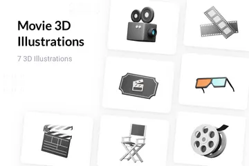 Movie 3D Illustration Pack