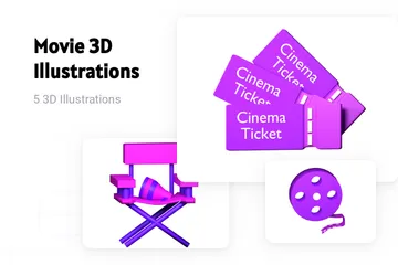 Movie 3D Illustration Pack