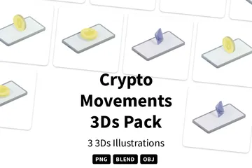 Movimentos criptográficos Pacote de Icon 3D