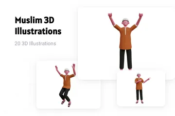 Muçulmano Pacote de Illustration 3D