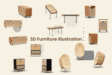 Muebles Paquete de Icon 3D