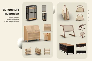 Muebles Paquete de Icon 3D