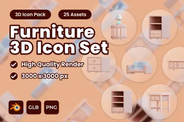 Muebles Paquete de Icon 3D