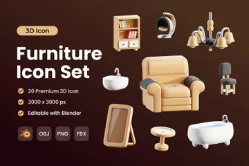 Muebles Paquete de Icon 3D