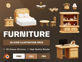 Muebles Paquete de Icon 3D