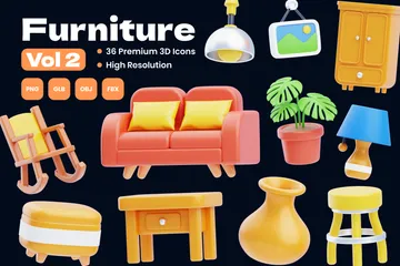 Muebles 3D Icon Pack