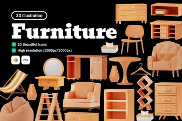 Muebles Paquete de Icon 3D